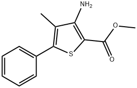 3-AMINO-4-METHYL-5-PHENYLTHIOPHENE-2-CARBOXYLIC ACID METHYL ESTER 结构式