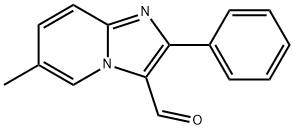 6-甲基-2-苯基-3-咪唑并[3,2-A]吡啶甲醛 结构式
