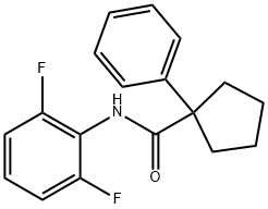 N-(2,6-DIFLUOROPHENYL)(PHENYLCYCLOPENTYL)FORMAMIDE 结构式