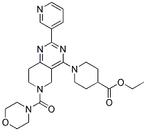 1-[6-(MORPHOLINE-4-CARBONYL)-2-PYRIDIN-3-YL-5,6,7,8-TETRAHYDRO-PYRIDO[4,3-D]PYRIMIDIN-4-YL]-PIPERIDINE-4-CARBOXYLIC ACID ETHYL ESTER 结构式