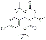 N,N'-BIS(TERT-BUTOXYCARBONYL)-N-PARACHLOROBENZYL-S-METHYL-ISOTHIOUREA 结构式