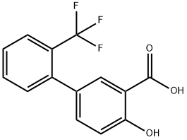 4-HYDROXY-2'-TRIFLUOROMETHYL-BIPHENYL-3-CARBOXYLIC ACID 结构式