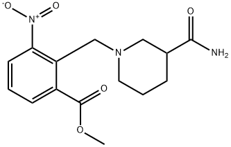 METHYL 2-([3-(AMINOCARBONYL)PIPERIDINO]METHYL)-3-NITROBENZENECARBOXYLATE 结构式