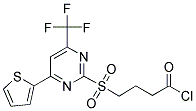 4-(4-Thiophen-2-yl-6-trifluoromethyl-pyrimidine-2-sulfonyl)-butyryl chloride 结构式
