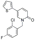 1-(2-CHLORO-4-FLUOROBENZYL)-5-THIEN-2-YLPYRIDIN-2(1H)-ONE 结构式