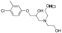 1-[BIS(2-HYDROXYETHYL)AMINO]-3-(4-CHLORO-3-METHYLPHENOXY)PROPAN-2-OL HYDROCHLORIDE 结构式