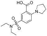5-DIETHYLSULFAMOYL-2-PYRROLIDIN-1-YL-BENZOIC ACID 结构式