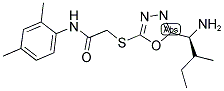 2-[5-(1-AMINO-2-METHYL-BUTYL)-[1,3,4]OXADIAZOL-2-YLSULFANYL]-N-(2,4-DIMETHYL-PHENYL)-ACETAMIDE 结构式