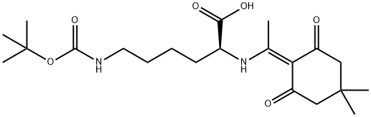 N6-(叔丁氧羰基)-N2-(1-(4,4-二甲基-2,6-二氧代环己叉基)乙基)-L-赖氨酸 结构式