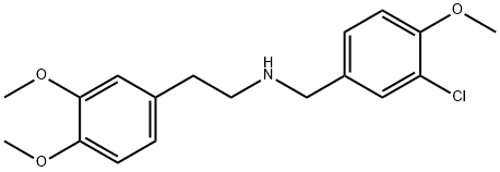 N-(3-CHLORO-4-METHOXYBENZYL)-2-(3,4-DIMETHOXYPHENYL)-1-ETHANAMINE 结构式