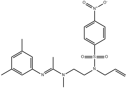 N-(2-(ALLYL[(4-NITROPHENYL)SULFONYL]AMINO)ETHYL)-N'-(3,5-DIMETHYLPHENYL)-N-METHYLETHANIMIDAMIDE 结构式