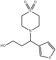 4-[3-HYDROXY-1-(3-THIENYL)PROPYL]-1LAMBDA6,4-THIAZINANE-1,1-DIONE 结构式