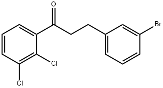 3-(3-Bromophenyl)-2',3'-dichloropropiophenone 结构式