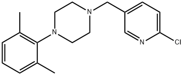 1-((6-氯吡啶-3-基)甲基)-4-(2,6-二甲基苯基)哌嗪 结构式