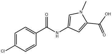 4-(4-氯苯甲酰胺)-1-甲基-1H-吡咯烷酮-2-羧基酸 结构式