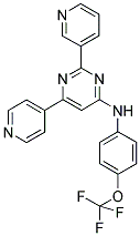 2-PYRIDIN-3-YL-6-PYRIDIN-4-YL-N-[4-(TRIFLUOROMETHOXY)PHENYL]PYRIMIDIN-4-AMINE 结构式