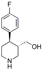 反式-4-(4-氟苯基)-3-羟甲基哌啶 结构式