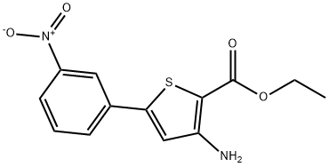 3-氨基-5-(3-硝基苯基)噻吩-2-羧酸乙酯 结构式