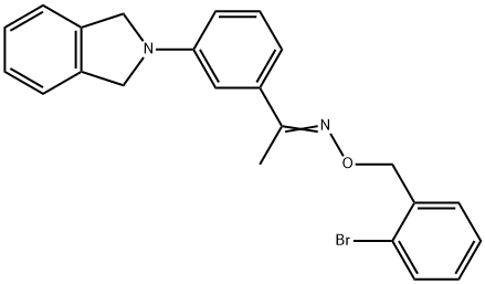 1-[3-(1,3-DIHYDRO-2H-ISOINDOL-2-YL)PHENYL]-1-ETHANONE O-(2-BROMOBENZYL)OXIME 结构式