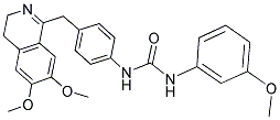 1-(4-((6,7-DIMETHOXY(3,4-DIHYDROISOQUINOLYL))METHYL)PHENYL)-3-(3-METHOXYPHENYL)UREA 结构式