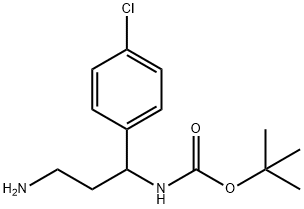 [3-AMINO-1-(4-CHLORO-PHENYL)-PROPYL]-CARBAMIC ACID TERT-BUTYL ESTER 结构式