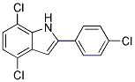 4,7-DICHLORO-2-(4-CHLORO-PHENYL)-1H-INDOLE 结构式