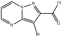 3-BROMO-PYRAZOLO[1,5-A]PYRIMIDINE-2-CARBONYL CHLORIDE 结构式