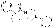 PHENYLCYCLOPENTYL 4-PYRIMIDIN-2-YLPIPERAZINYL KETONE 结构式
