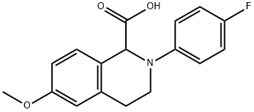 2-(4-FLUORO-PHENYL)-6-METHOXY-1,2,3,4-TETRAHYDRO-ISOQUINOLINE-1-CARBOXYLIC ACID 结构式