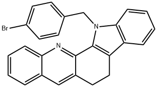13-(4-BROMOBENZYL)-6,13-DIHYDRO-5H-INDOLO[3,2-C]ACRIDINE 结构式