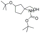 (3-TERT-BUTOXY-1-HYDROXYMETHYL-CYCLOPENTYL)-CARBAMIC ACID TERT-BUTYL ESTER 结构式