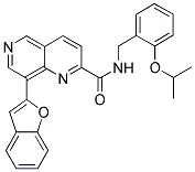 8-BENZOFURAN-2-YL-[1,6]NAPHTHYRIDINE-2-CARBOXYLIC ACID 2-ISOPROPOXY-BENZYLAMIDE 结构式