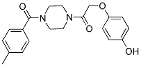 4-(2-[4-(4-METHYLBENZOYL)PIPERAZIN-1-YL]-2-OXOETHOXY)PHENOL 结构式