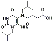 N-(6-AMINO-1-ISOBUTYL-2,4-DIOXO-1,2,3,4-TETRAHYDRO-PYRIMIDIN-5-YL)-N-ISOBUTYL-SUCCINAMIC ACID 结构式