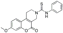 8-METHOXY-5-OXO-N-PHENYL-1,5-DIHYDRO-2H-CHROMENO[3,4-C]PYRIDINE-3(4H)-CARBOTHIOAMIDE 结构式