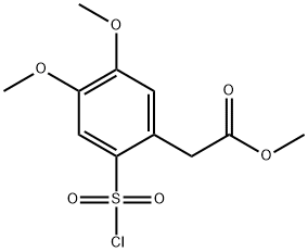 METHYL 2-(2-(CHLOROSULFONYL)-4,5-DIMETHOXYPHENYL)ACETATE 结构式