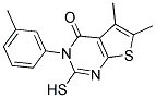 2-MERCAPTO-5,6-DIMETHYL-3-M-TOLYL-3H-THIENO[2,3-D]PYRIMIDIN-4-ONE 结构式