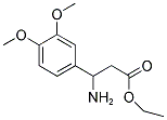 3-AMINO-3-(3,4-DIMETHOXY-PHENYL)-PROPIONIC ACID ETHYL ESTER 结构式