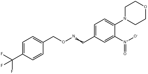 4-Morpholino-3-nitrobenzenecarbaldehyde O-[4-(trifluoromethyl)benzyl]oxime 结构式