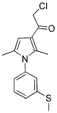 2-CHLORO-1-[2,5-DIMETHYL-1-[3-(METHYLTHIO)PHENYL]-1H-PYRROL-3-YL]ETHANONE 结构式