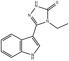 4-乙基-5-(1H-吲哚-3-基)-4H-1,2,4-三唑-3-硫醇 结构式