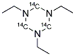 1,3,5-TRIETHYLHEXAHYDRO-S-TRIAZINE, METHYLENE-14C 结构式