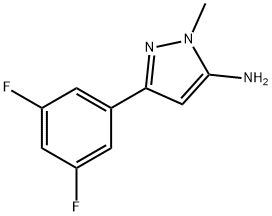 3-(3,5-二氟苯基)-1-甲基-1H-吡唑-5-胺 结构式