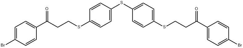 1-(4-BROMOPHENYL)-3-((4-[(4-([3-(4-BROMOPHENYL)-3-OXOPROPYL]SULFANYL)PHENYL)SULFANYL]PHENYL)SULFANYL)-1-PROPANONE 结构式