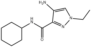 4-氨基-N-环己基-1-乙基-3-吡唑甲酰胺 结构式