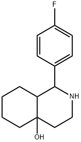 1-(4-FLUORO-PHENYL)-OCTAHYDRO-ISOQUINOLIN-4A-OL 结构式
