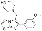 6-(3-METHOXY-PHENYL)-5-PIPERAZIN-1-YLMETHYL-IMIDAZO[2,1-B]THIAZOLE 结构式