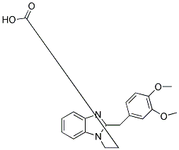 3-[2-(3,4-DIMETHOXY-BENZYL)-BENZOIMIDAZOL-1-YL]-PROPIONIC ACID 结构式