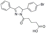5-[5-(4-Bromophenyl)-3-phenyl-4,5-dihydro-1H-pyrazol-1-yl]-5-oxopentanoic acid 结构式