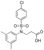 3-[(4-CHLORO-BENZENESULFONYL)-(3,5-DIMETHYL-PHENYL)-AMINO]-PROPIONIC ACID 结构式